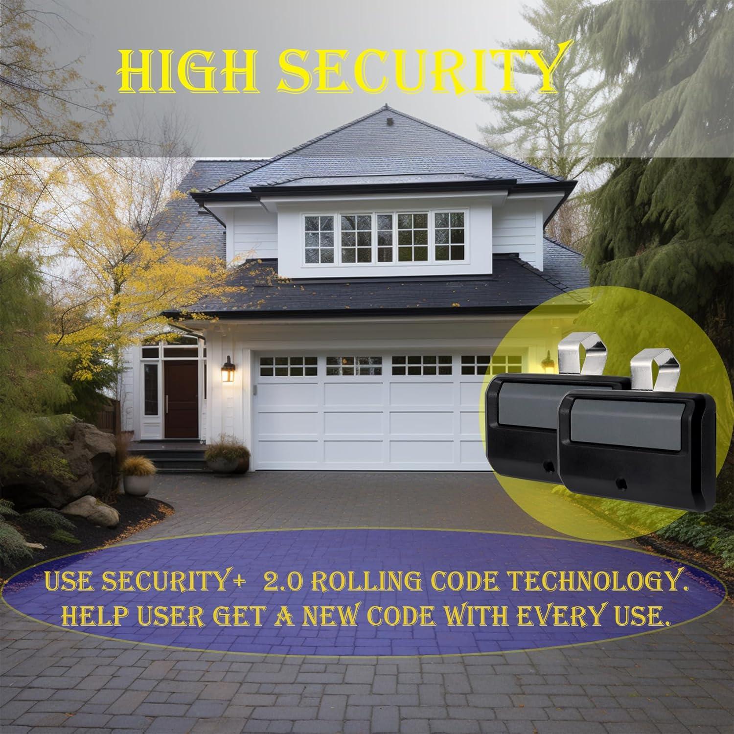 Control Remoto 891LM Werhoo para Garaje Amarillo Verde