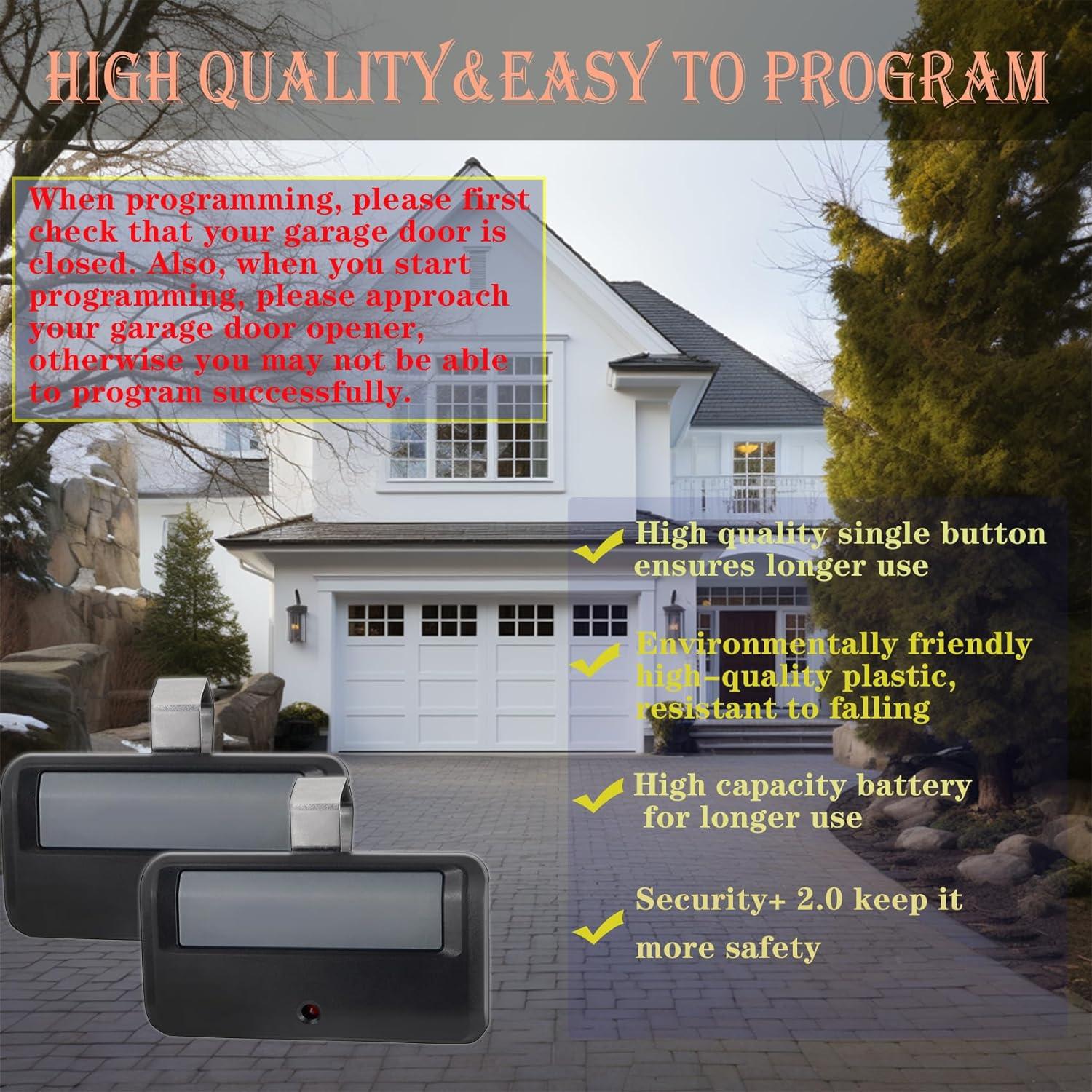 Control Remoto 891LM Werhoo para Garaje Amarillo Verde