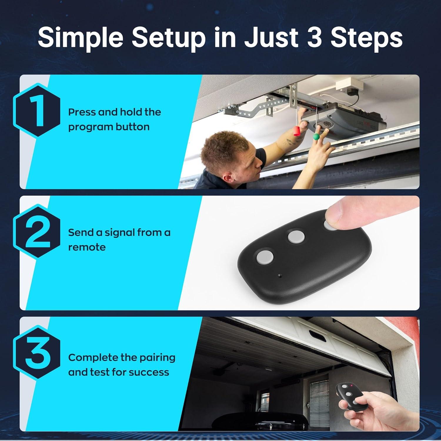 Control Remoto Lineal CreaCity MCT-3 para Puertas de Garaje