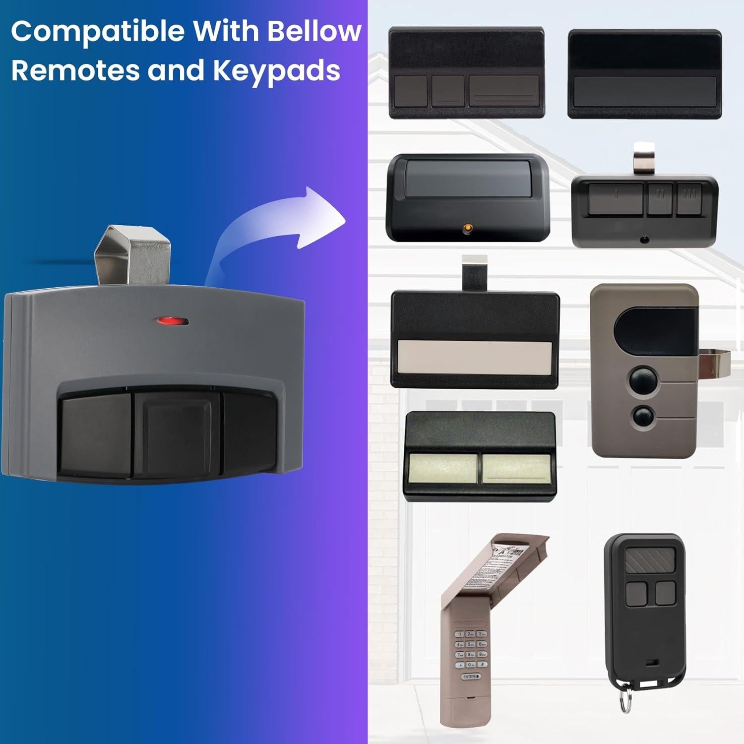 Control Remoto Universal para Puerta de Garaje Pevxou CMXZDCG453 - Paquete de 2