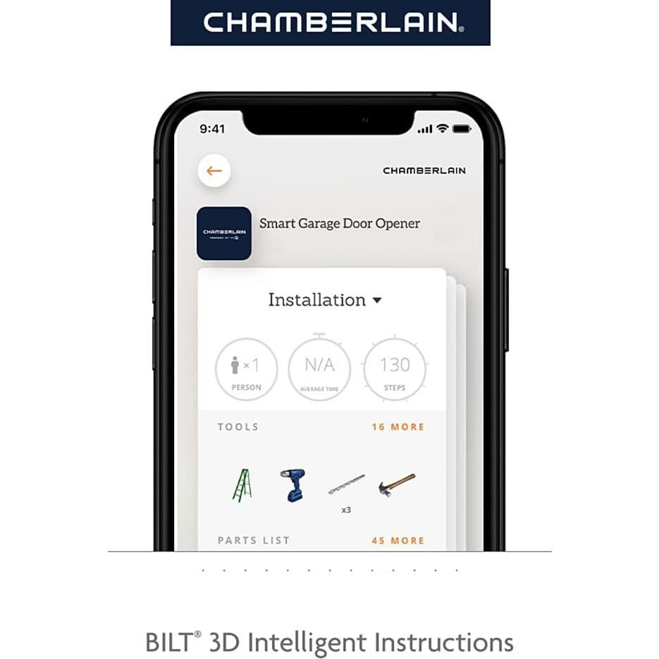 Abridor de Puerta de Garaje Inteligente Chamberlain B2401 Gris