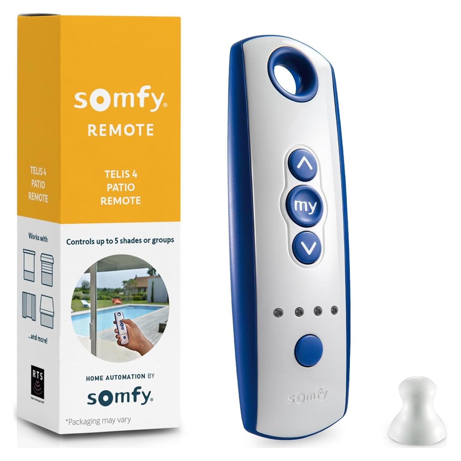 Control Remoto Somfy Telis 4 RTS Patio - 5 Canales - Azul y Gris
