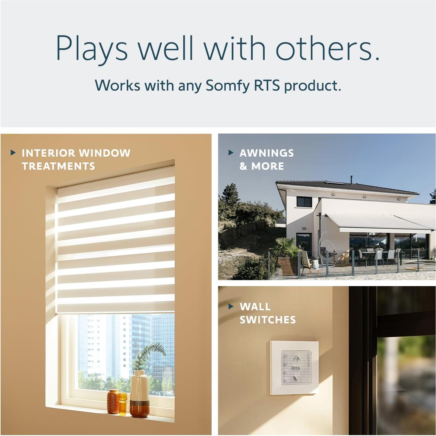 Control Remoto Somfy Telis 4 RTS Patio - 5 Canales - Azul y Gris