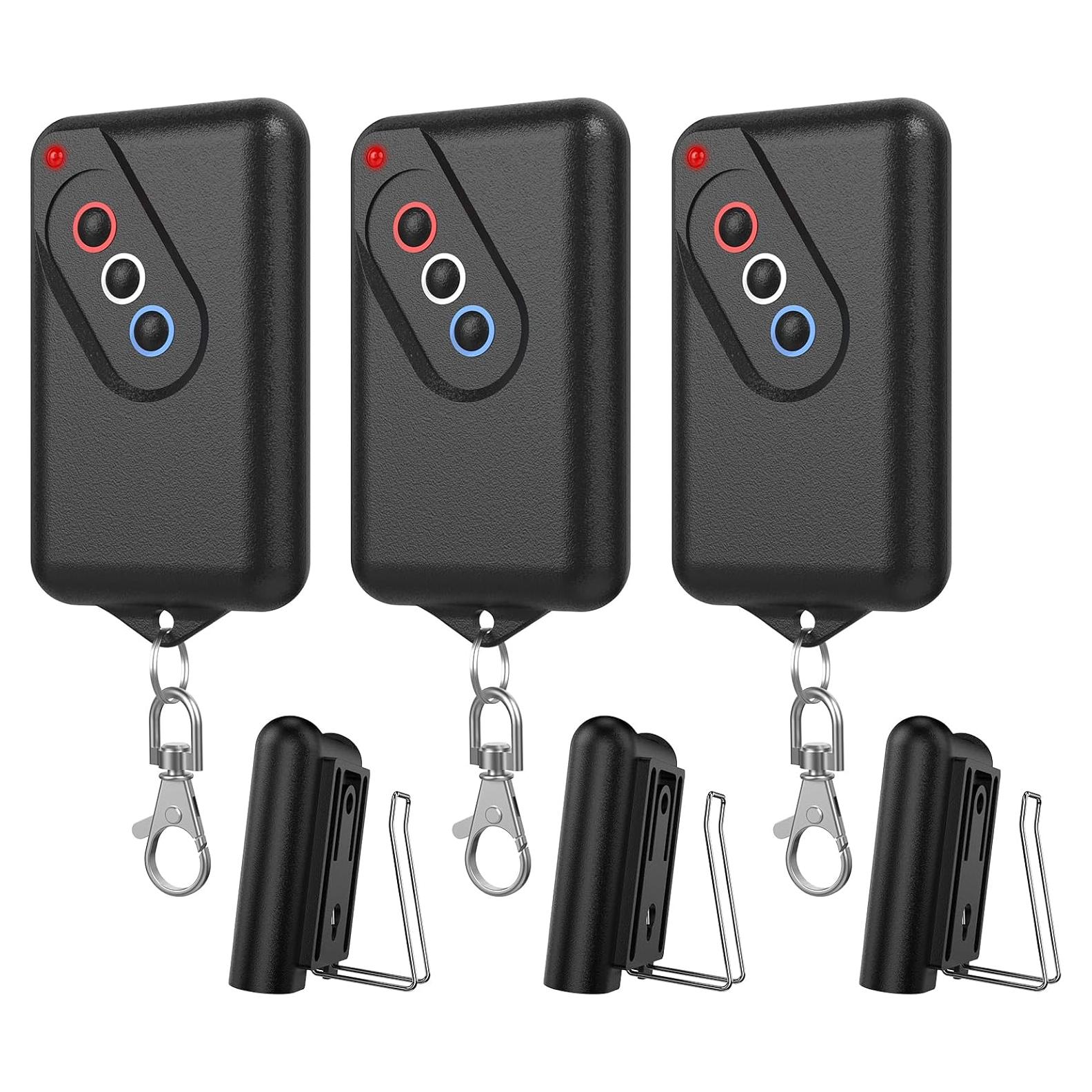 Transmisor remoto de puerta de garaje Oraneyun GD303 - Paquete de 3