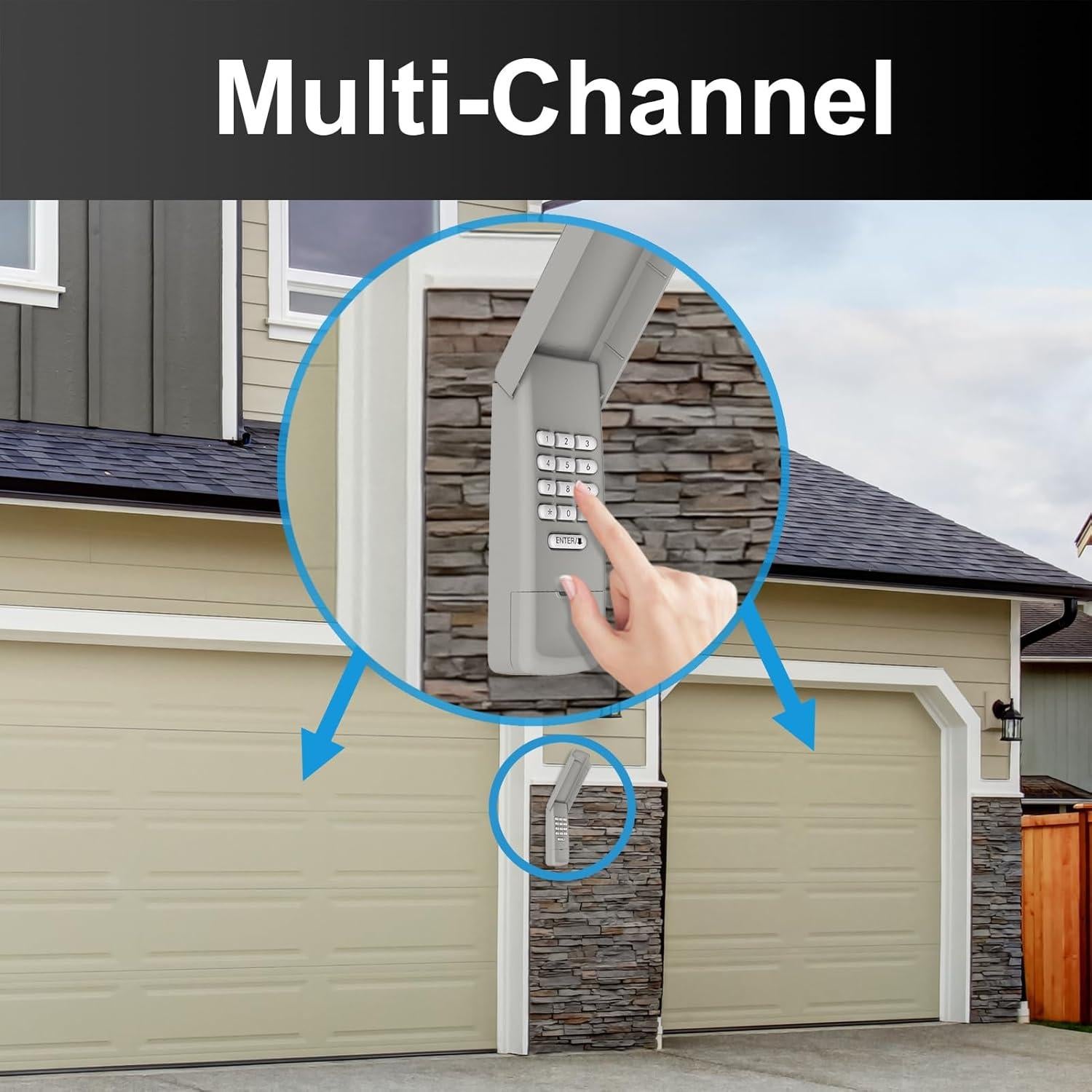 Teclado Universal para Garaje BeanKOneal 878 Gris Inalámbrico