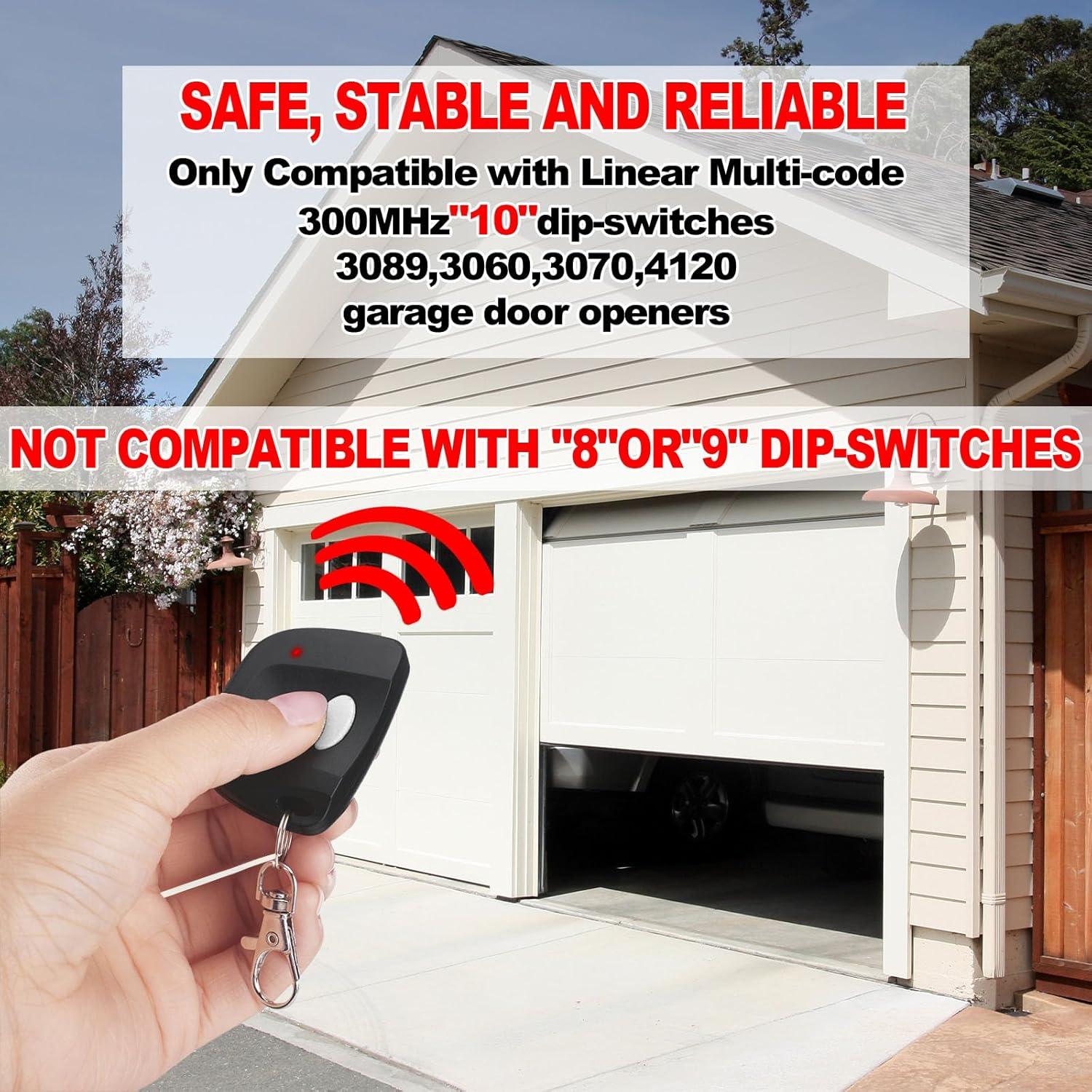 Control Remoto de Puerta de Garaje Kingdder 3 Piezas 300MHz