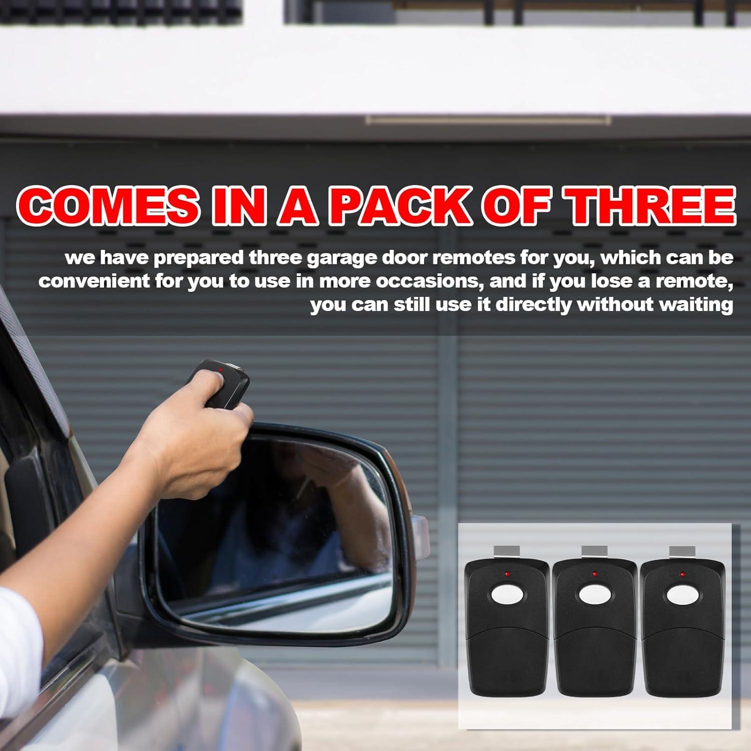 Control Remoto de Puerta de Garaje Kingdder 3 Piezas 300MHz