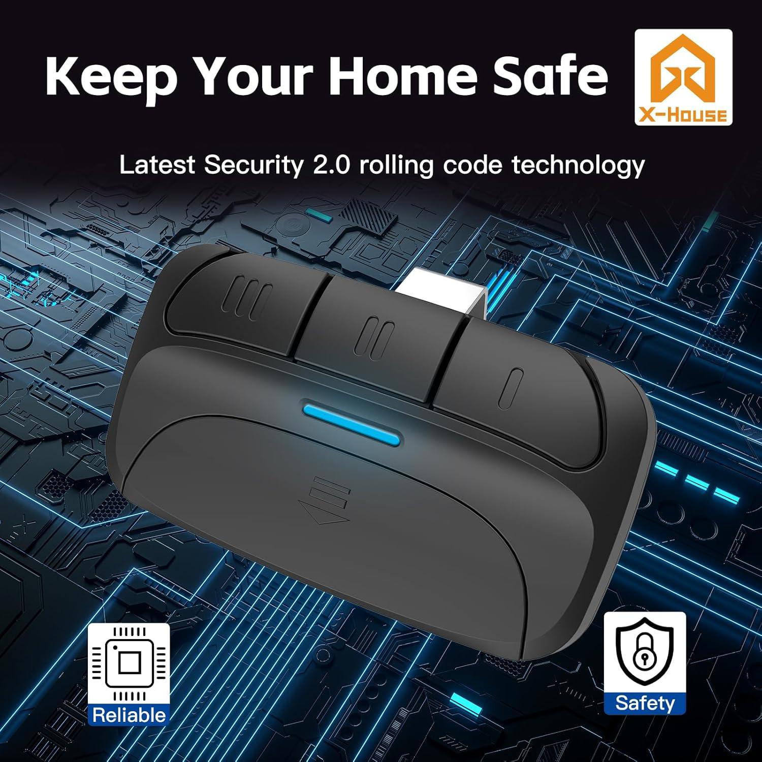 Control Remoto de Puerta de Garaje Giant SM24-MAX 3 Canales Paquete de 2