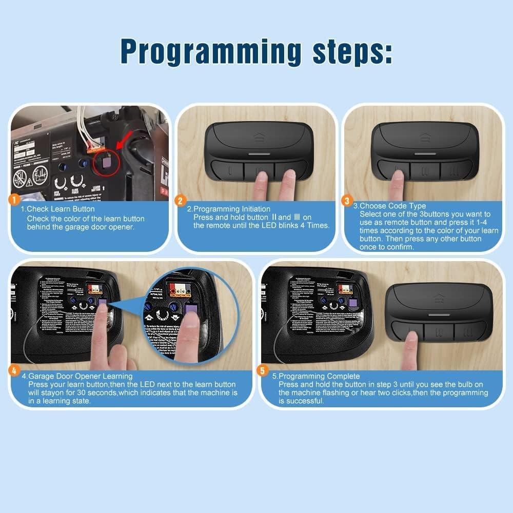 Control Remoto de Puerta de Garaje Giant SM24-MAX 3 Canales Paquete de 2