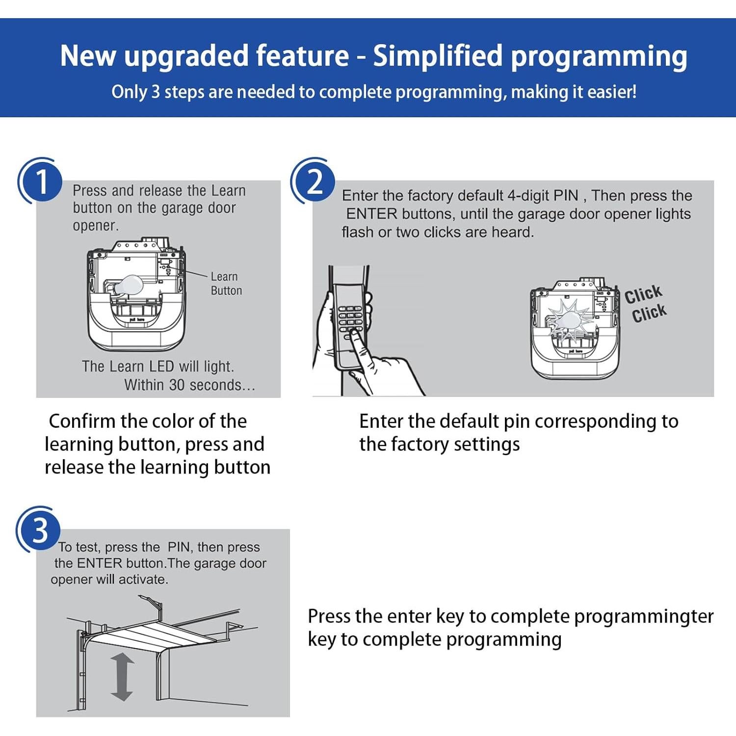 Teclado Inalámbrico Universal XDTKML 877MAX para Garaje