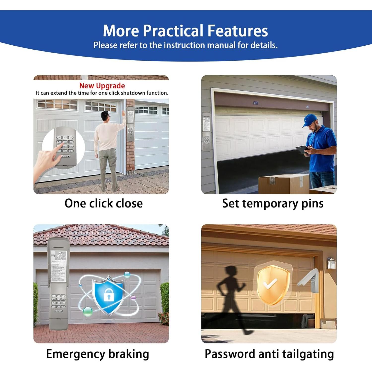 Teclado Inalámbrico Universal XDTKML 877MAX para Garaje