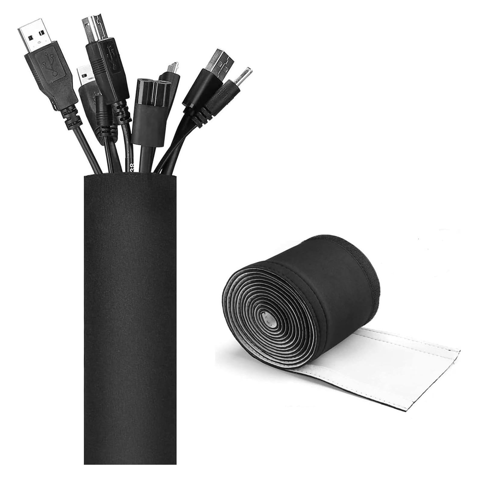 Manga Organizador de Cables JOTO 2 Piezas 3.96m Negro