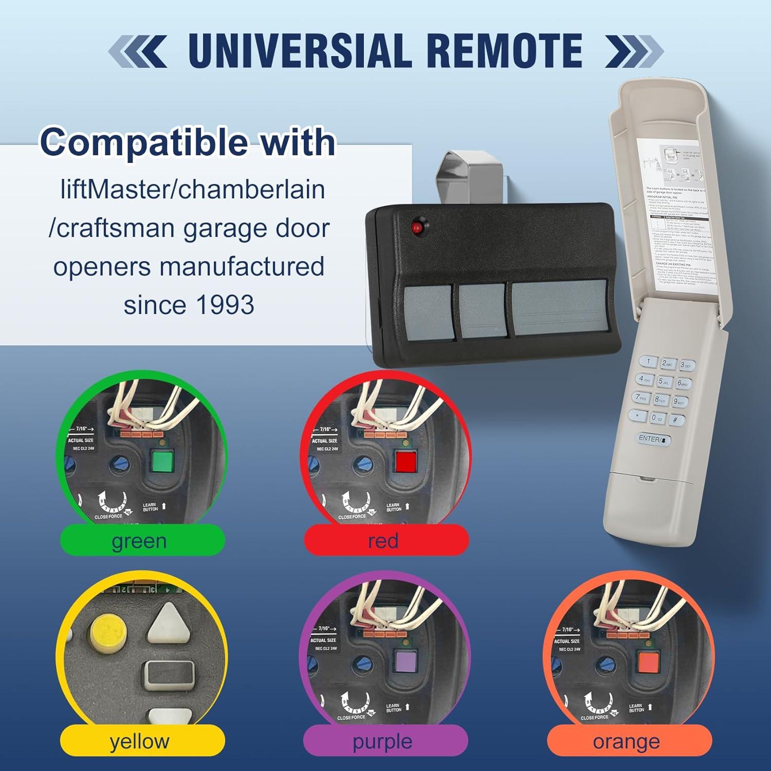 Teclado Remoto Universal Werhoo 373LM para Garaje 280g