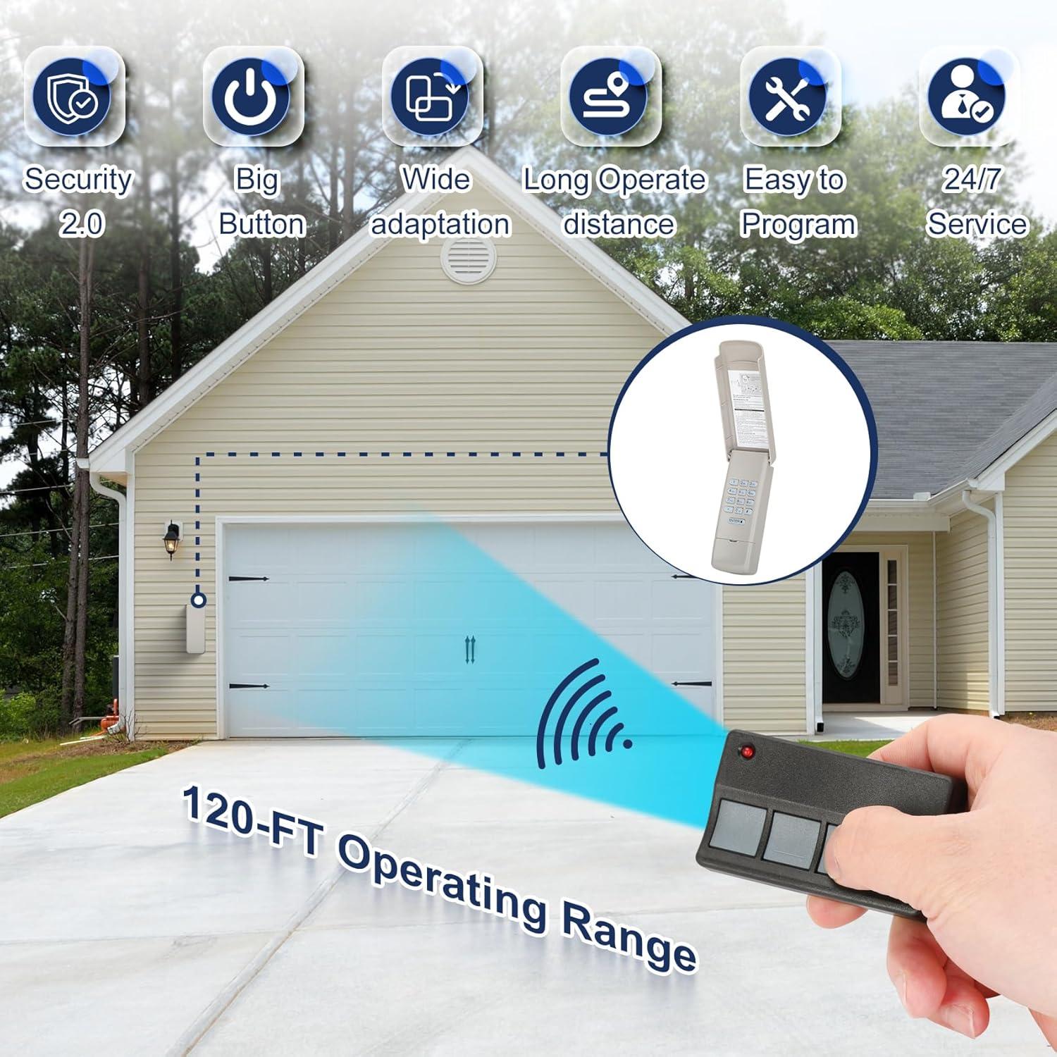 Teclado Remoto Universal Werhoo 373LM para Garaje 280g