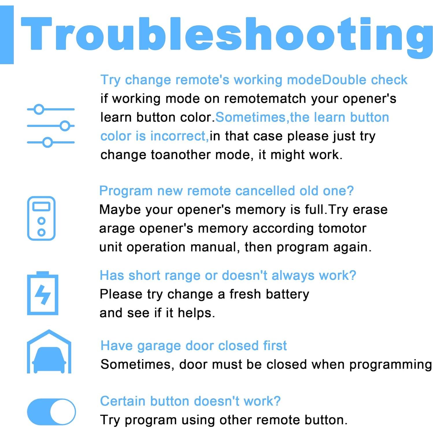 Control Remoto de Puerta de Garaje DDcafor 891LM 893MAX 2 Unidades