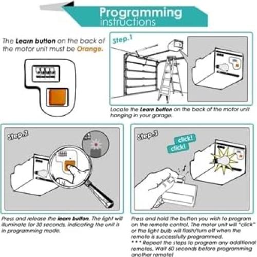 Control Remoto de Puerta de Garaje Garage Stop Rojo x2