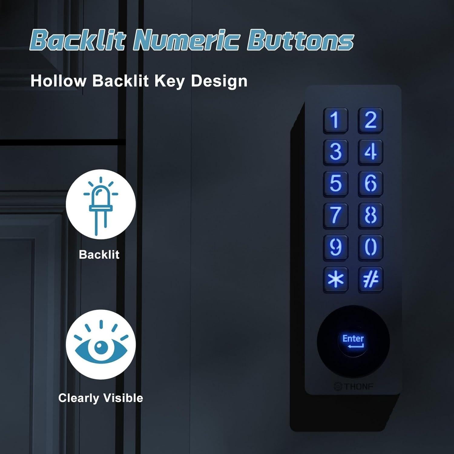 Teclado Inalámbrico para Puerta de Garaje Thonf Rectangular