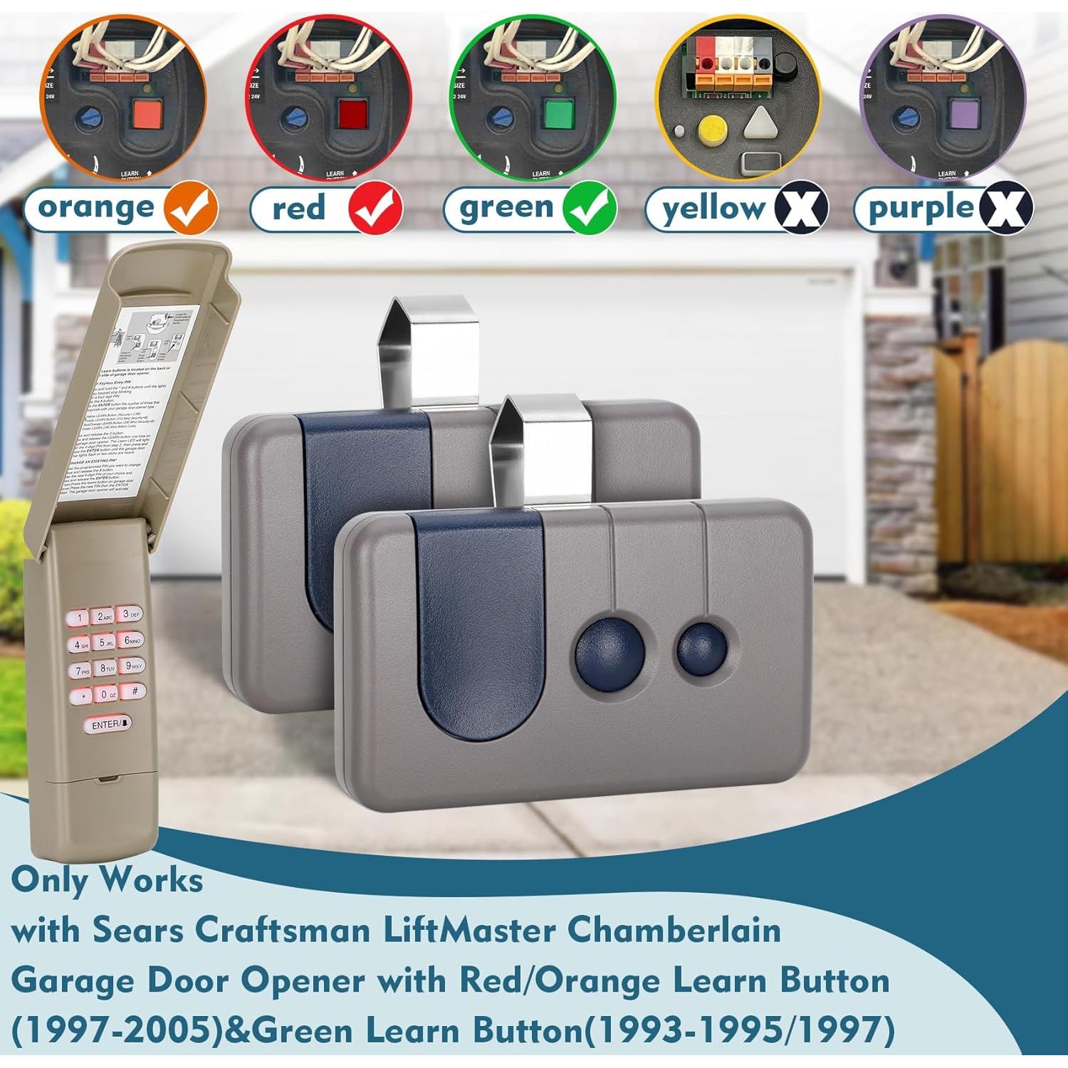 Control Remoto de Puerta de Garaje Cooouds 139.53680 - 2 Unidades