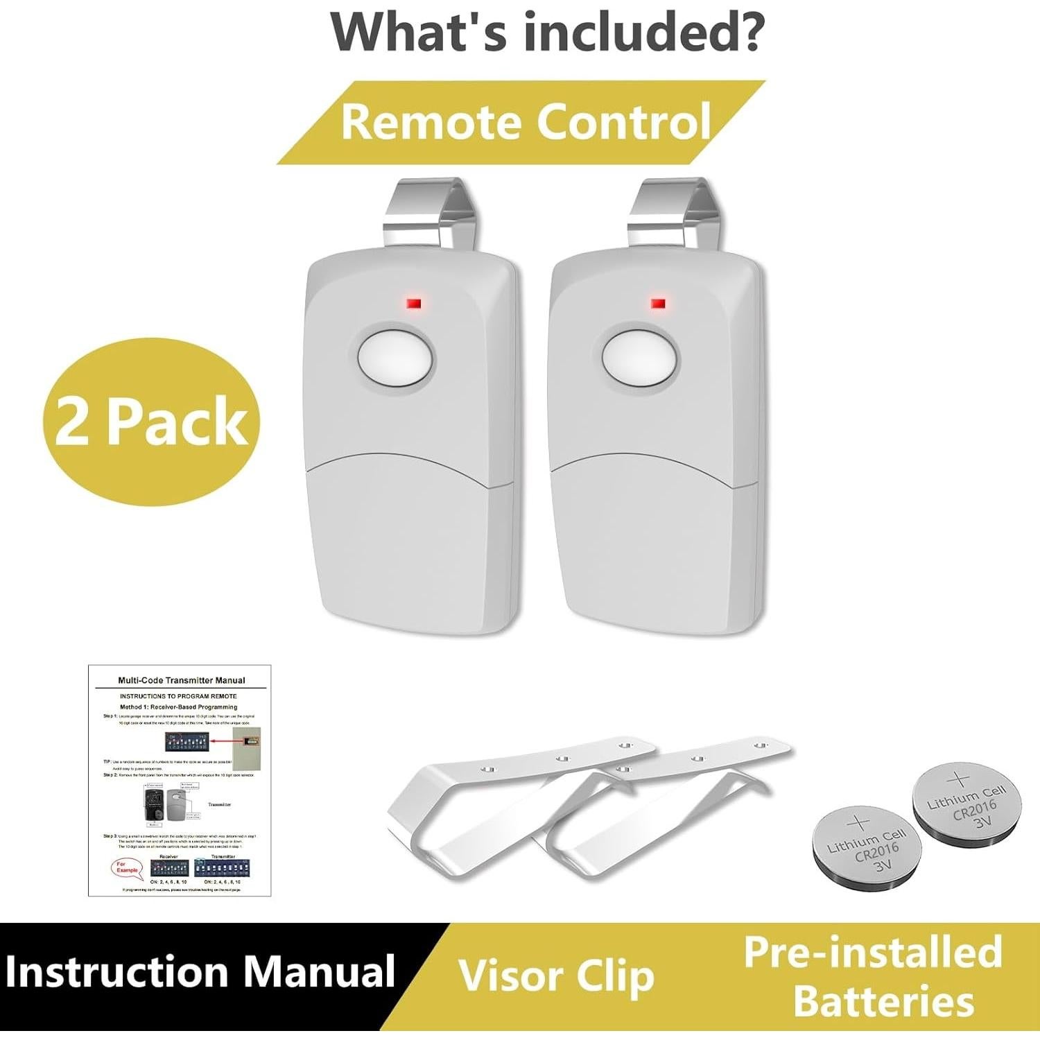 Control Remoto para Puerta de Garaje Acvoce Multi-Code 3089 x2