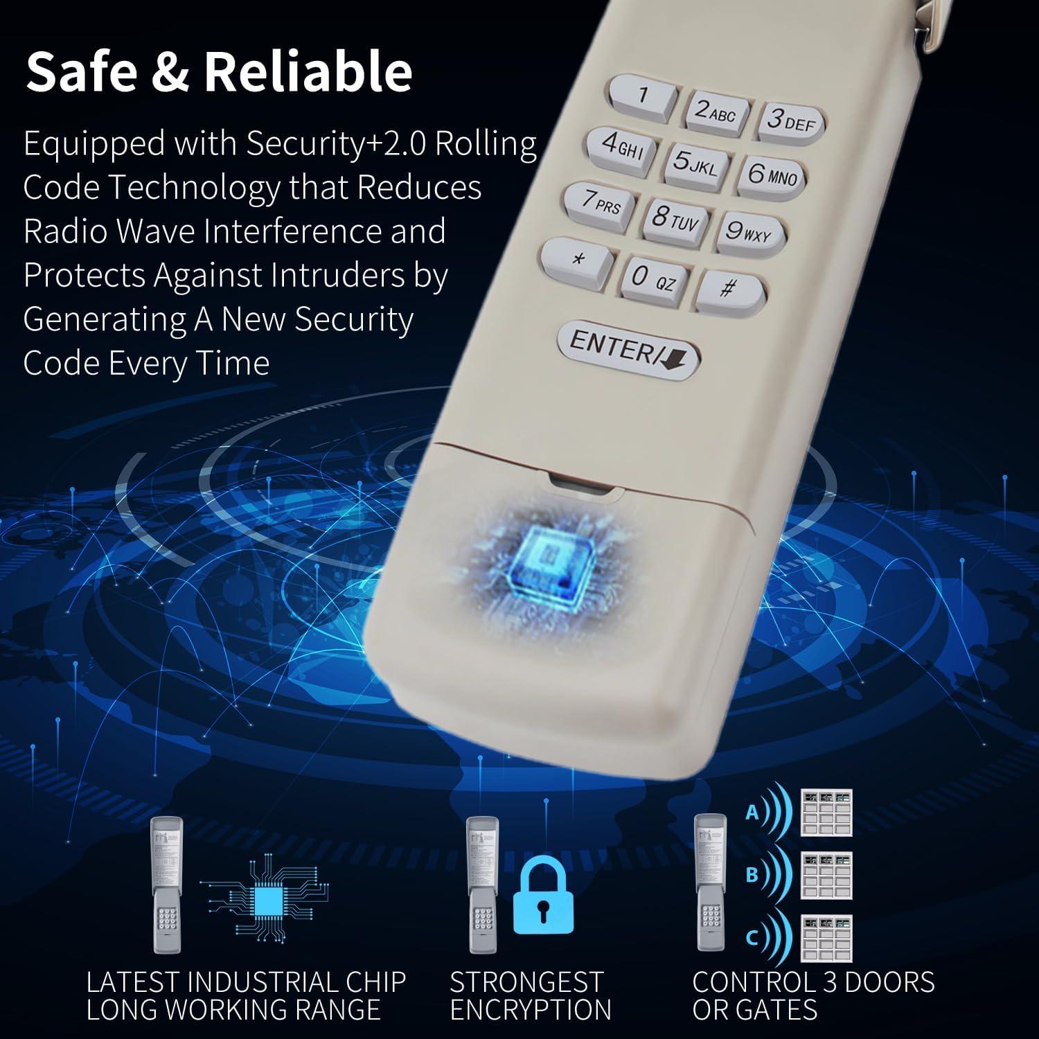 Teclado Inalámbrico para Puerta de Garaje Liftmaster NJP-MAX