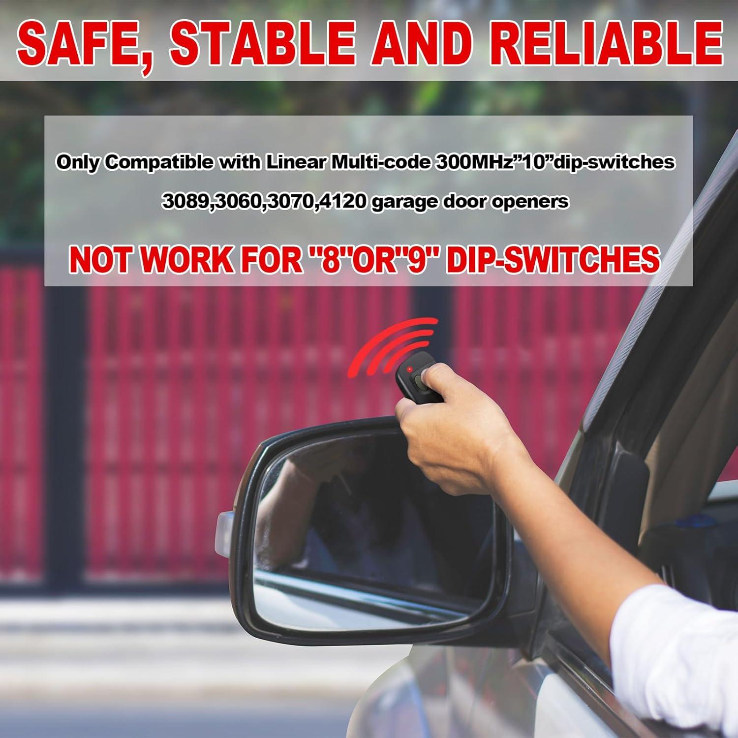 Control Remoto de Garaje Kingdder 2 Botones 300MHz 2 Pcs