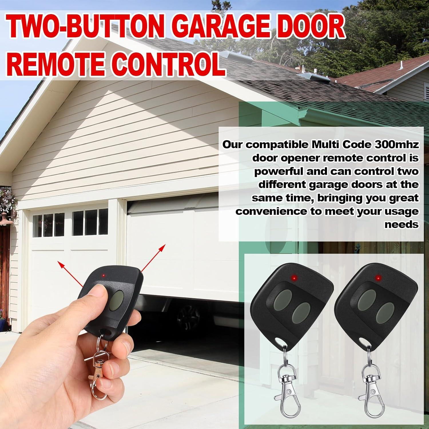 Control Remoto de Garaje Kingdder 2 Botones 300MHz 2 Pcs