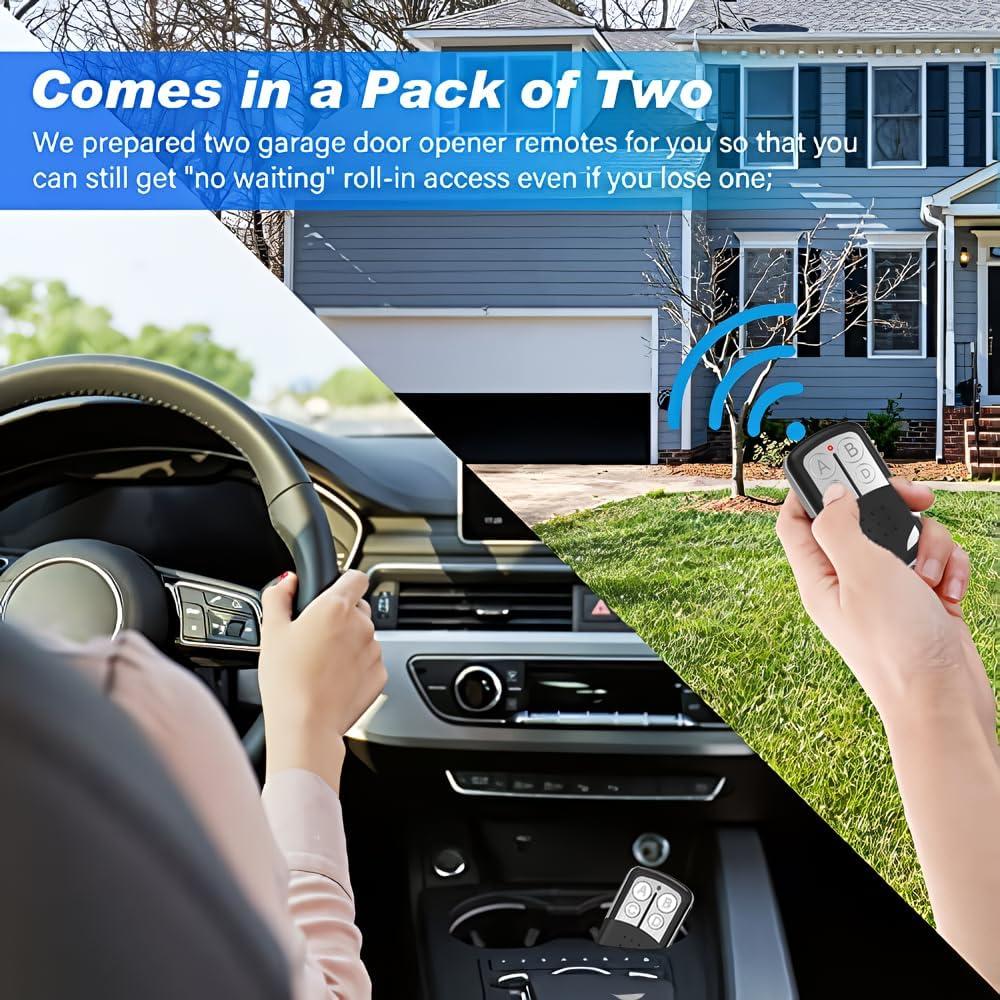 Garage Door Opener Remote for Liftmaster Craftsman Chamberlain Opener with Purple Yellow Red Orange Green Learn Button, Replace for 373LM 973LM 81LM 893LM 893MAX 890MAX 953EV/EVC, Keychain Type