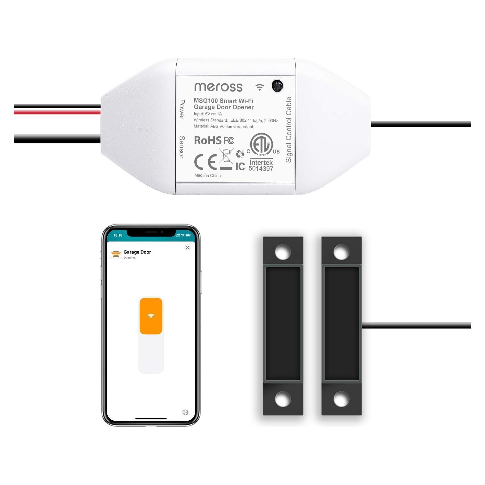 Control Remoto Inteligente de Garaje Meross MSG100 - Compatible con HomeKit