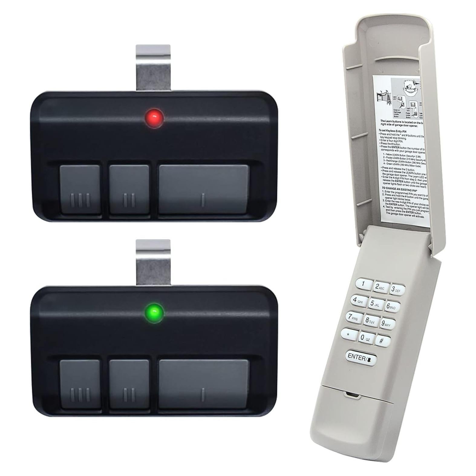 Teclado de puerta de garaje XINAXDE 877MAX con 2 remotos