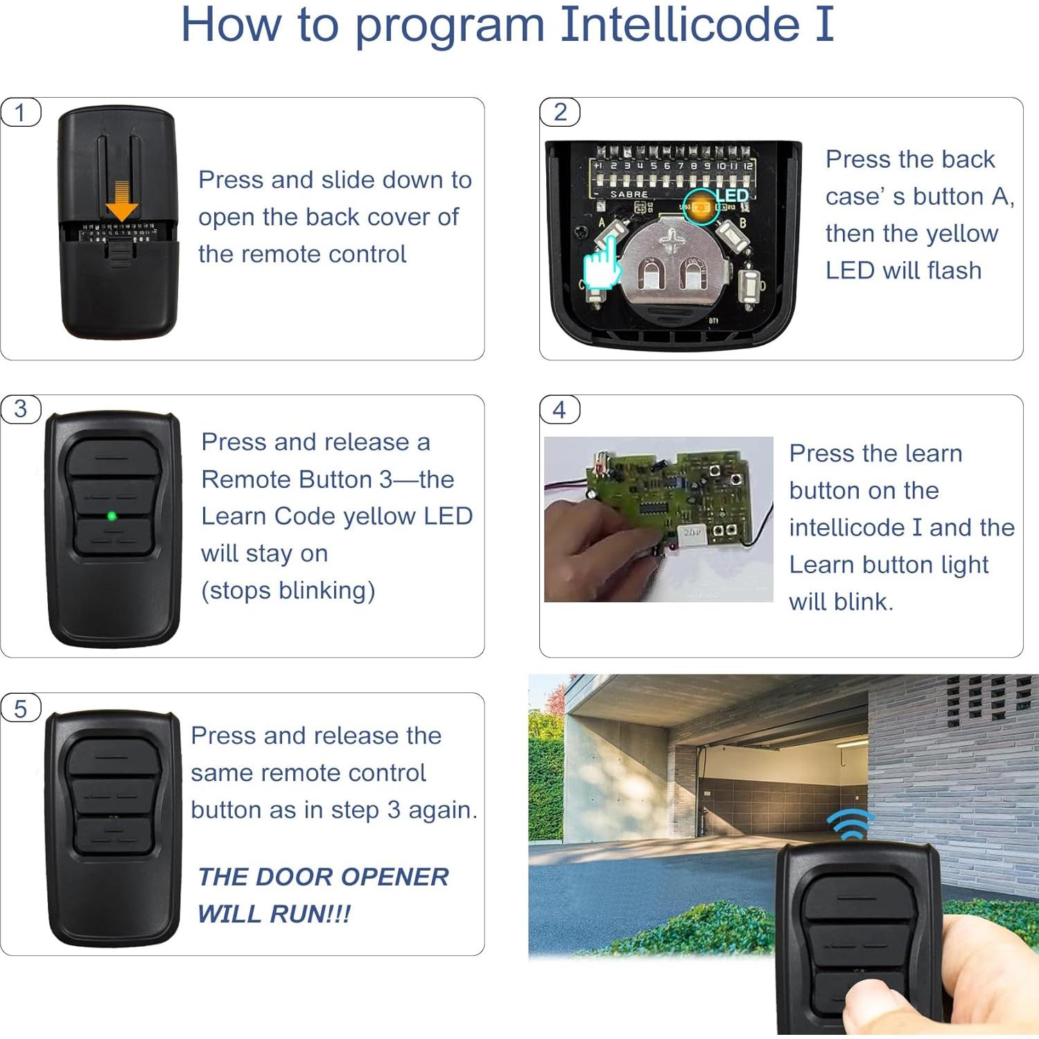 Control Remoto de Puerta de Garaje GM3T-R Xmnbl 3 Botones