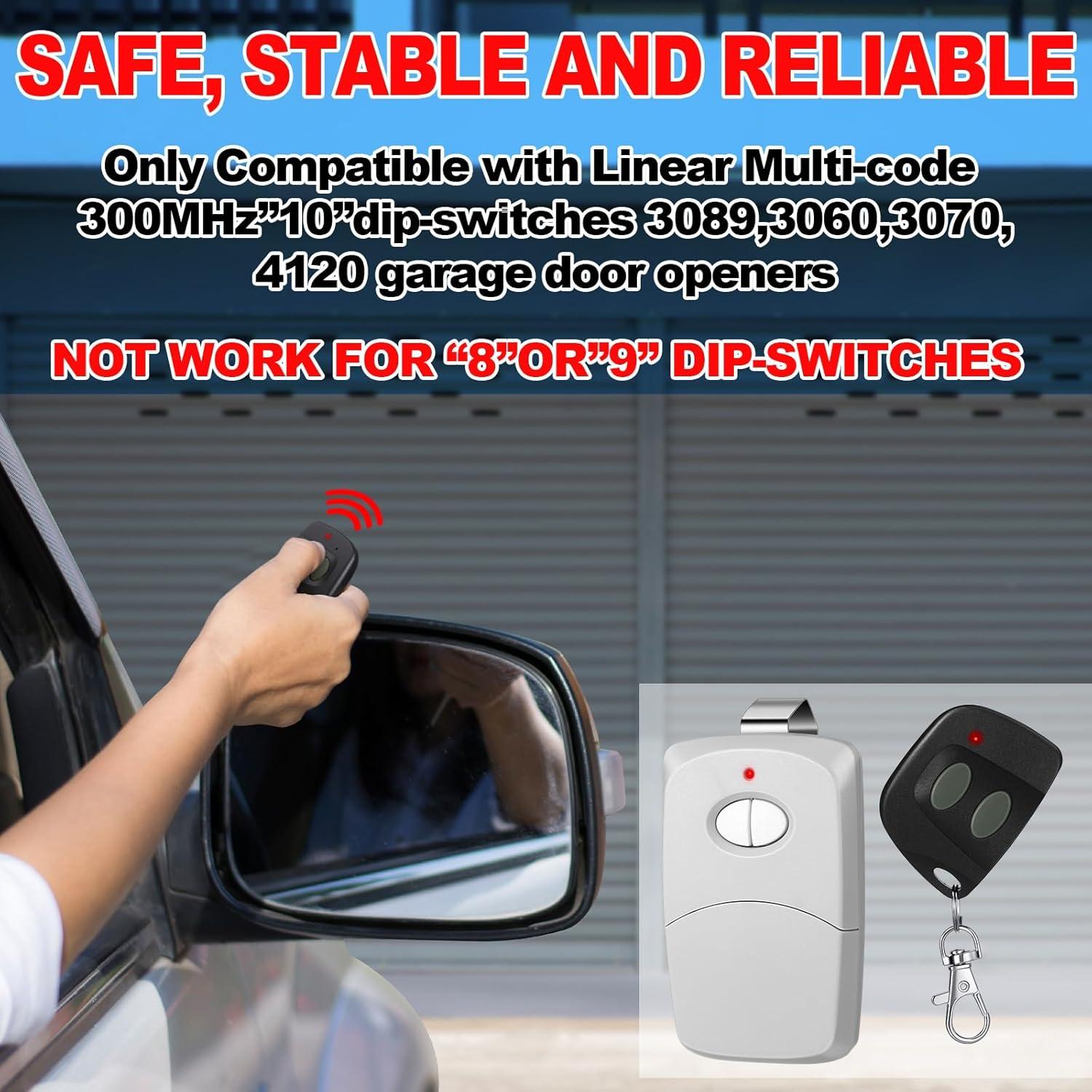 Control Remoto de Puerta de Garaje Kingdder 2 Pcs 300MHz