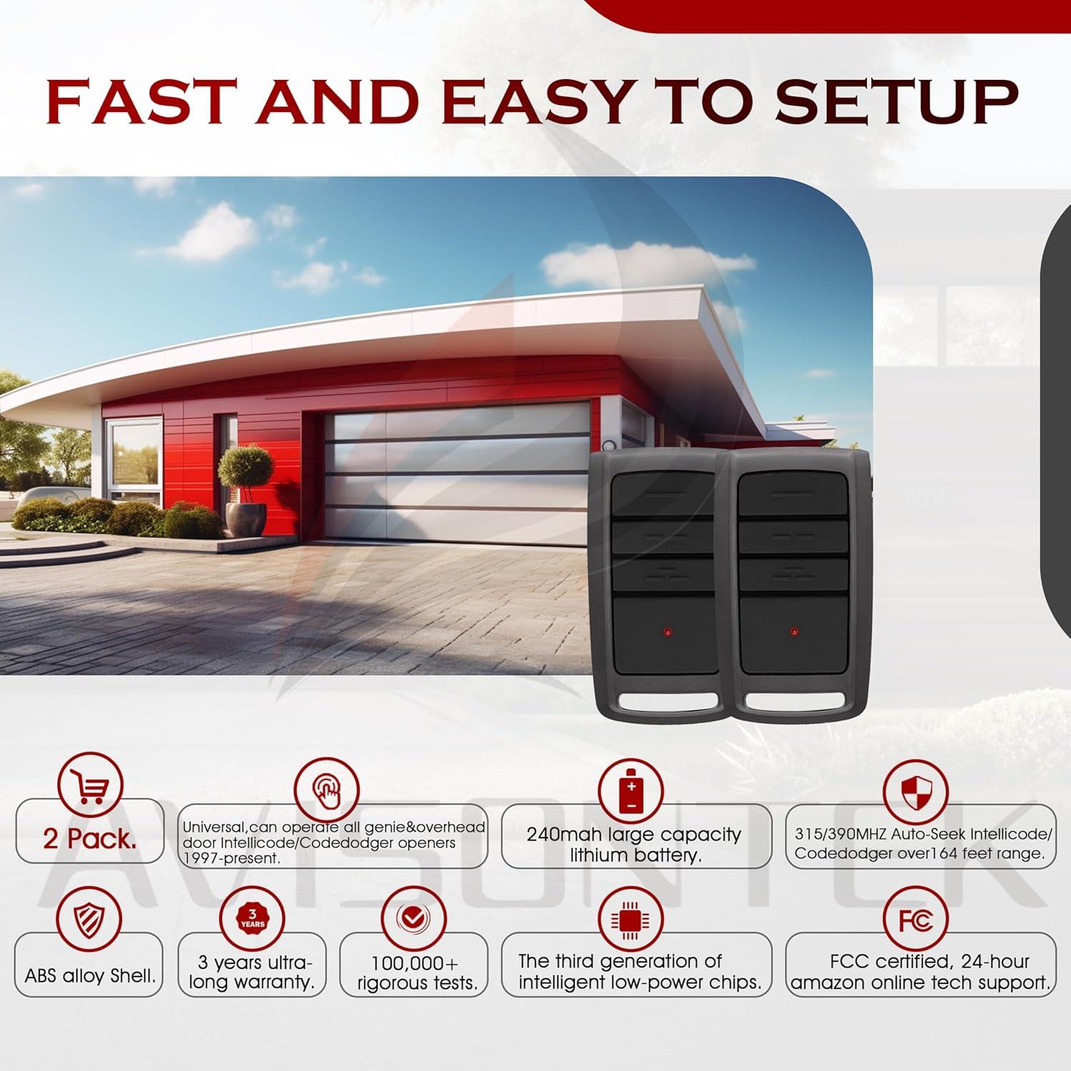Abridor de Puerta de Garaje Legacy Python O3T-BX O3T-A 315/390MHz