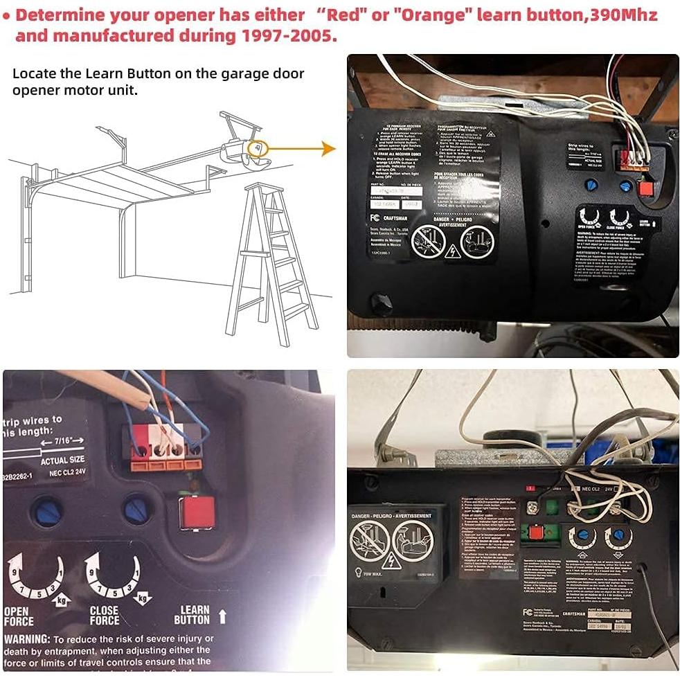 Control Remoto de Garaje X-HOUSE 390MHz para LiftMaster
