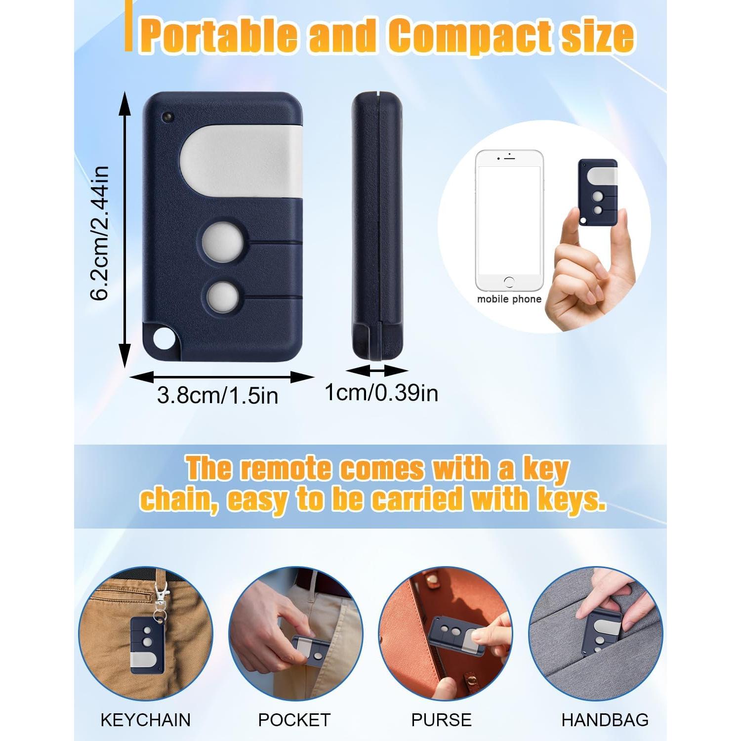 Control Remoto NJCO para Abridor de Puerta de Garaje 3 Botones