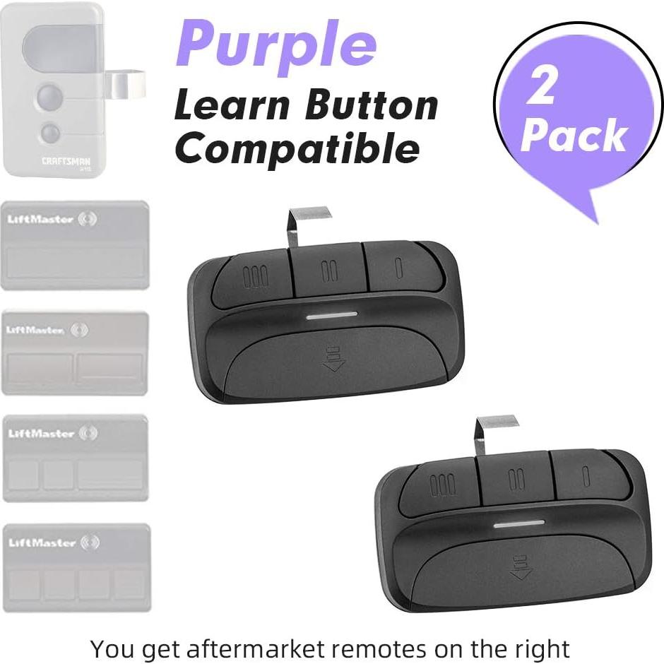 Control Remoto Reemplazo ADBIKI 371LM para Garaje - Paquete de 2