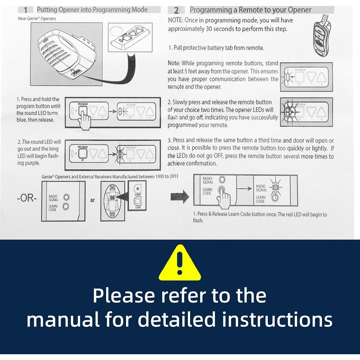 Control Remoto de Puerta de Garaje Pevxou GITR-3 Inalámbrico