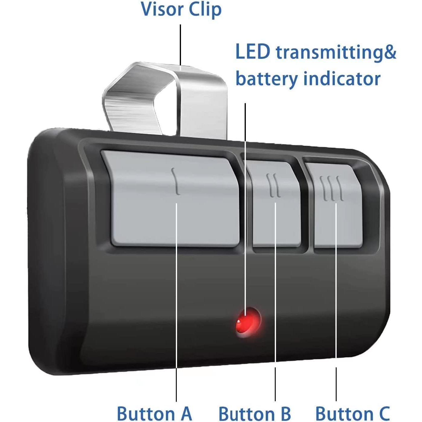 Control Remoto Universal para Puerta de Garaje Amtake 893LM