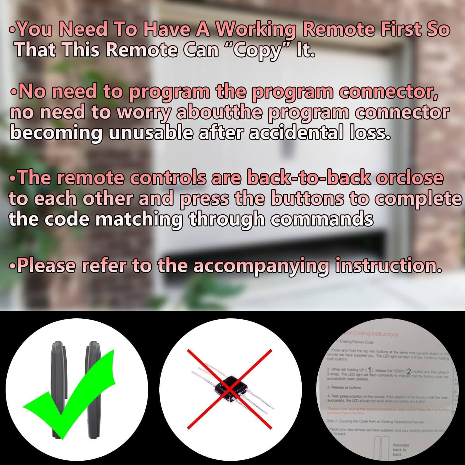 Control Remoto Duplicador para Garaje Marantec Martin 315MHz