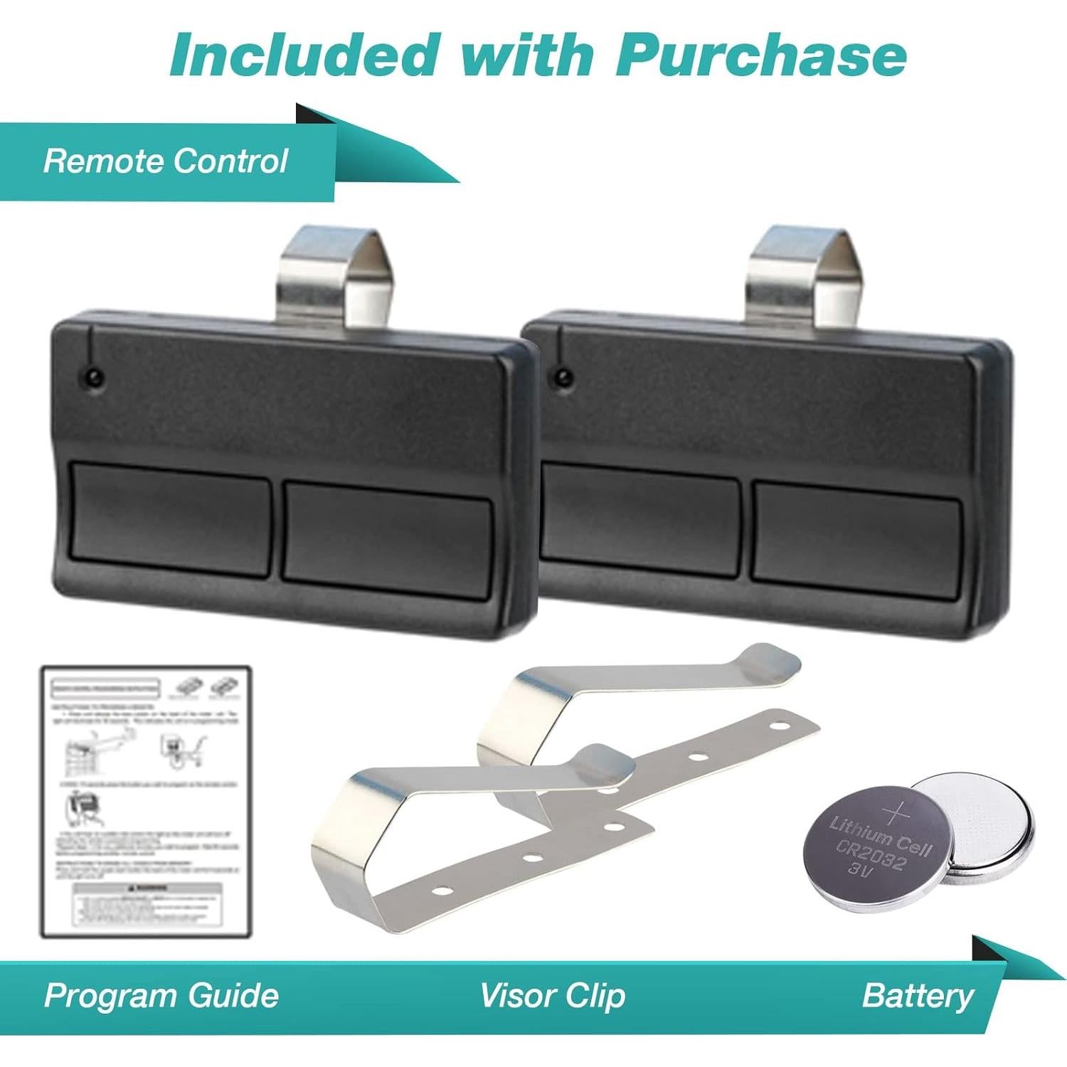 2 Abridores Remotos LiftMaster 372LM para Puerta de Garaje