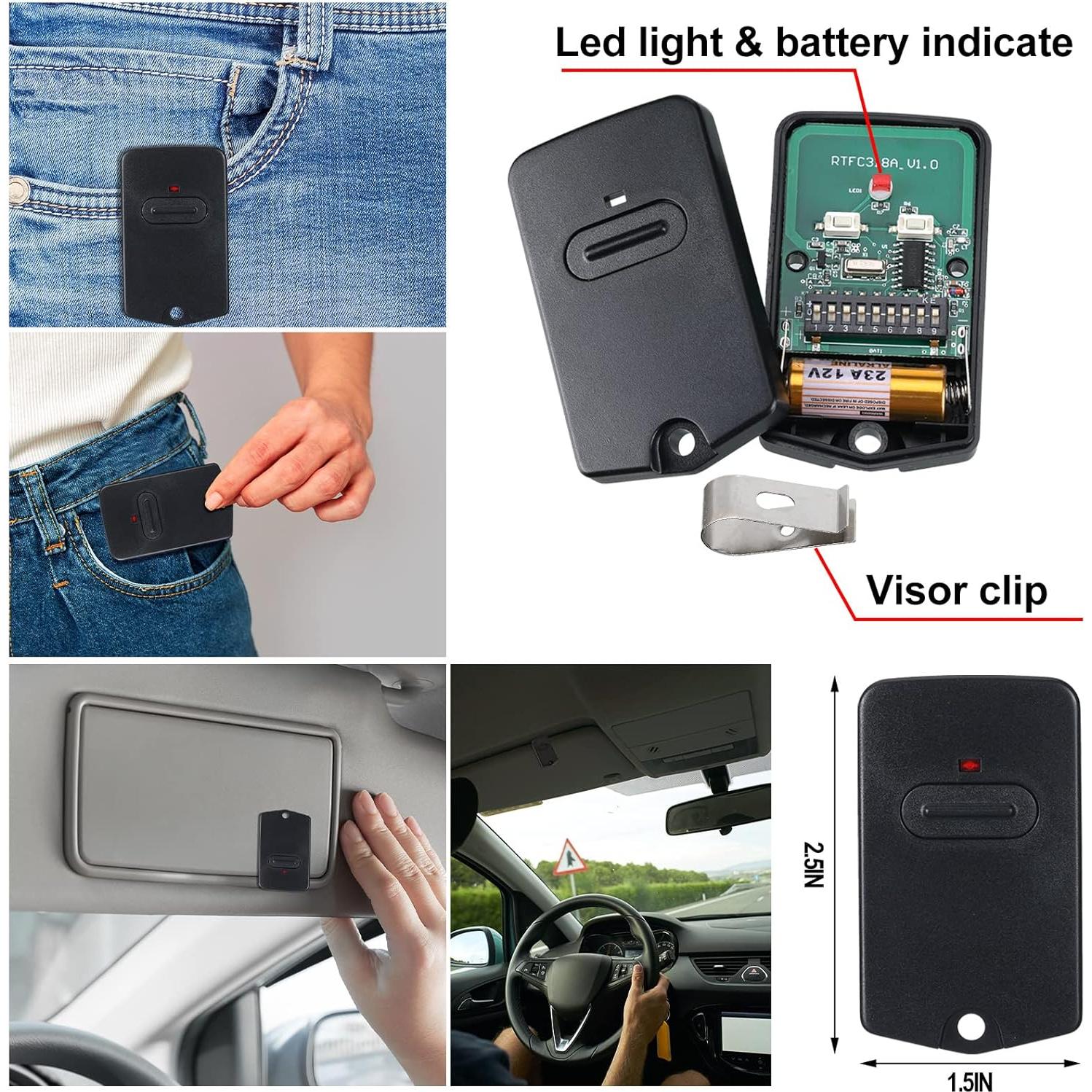 Control Remoto Kingdder 12 Pcs RB741 FM135 para Puertas