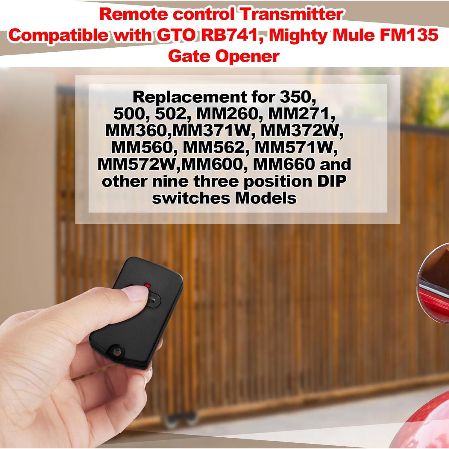 Control Remoto Kingdder 12 Pcs RB741 FM135 para Puertas