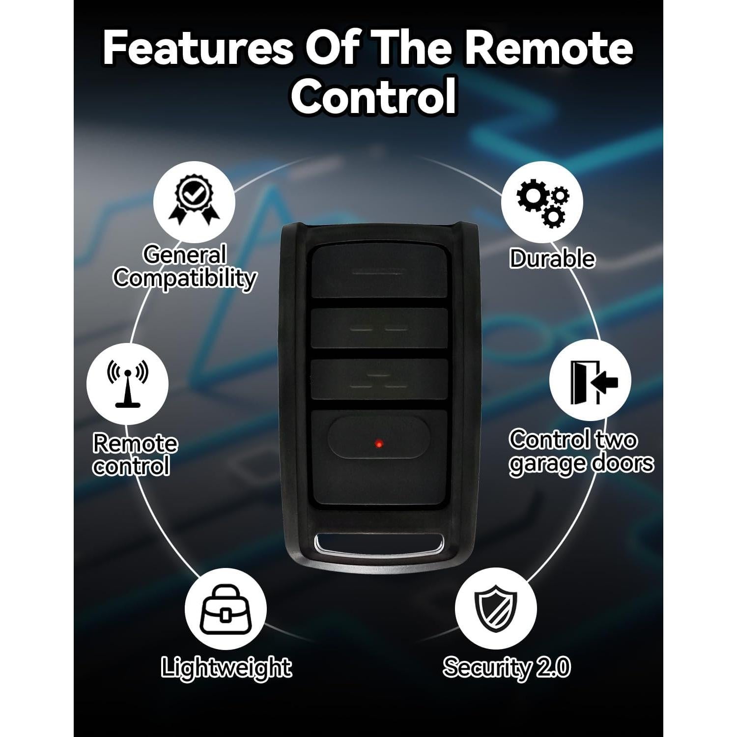 Control Remoto O3T-BX para Puerta de Garaje 315/390MHz