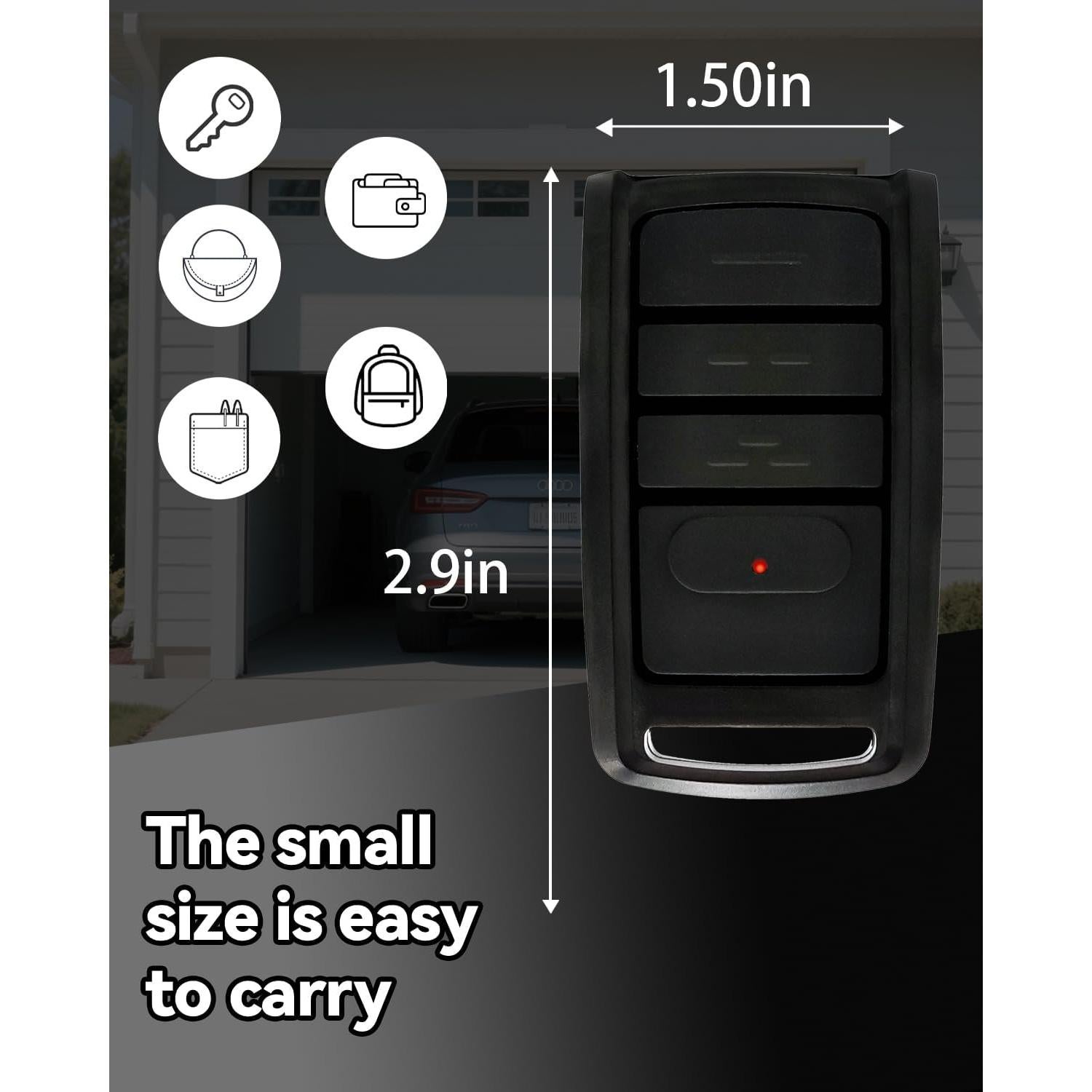 Control Remoto O3T-BX para Puerta de Garaje 315/390MHz