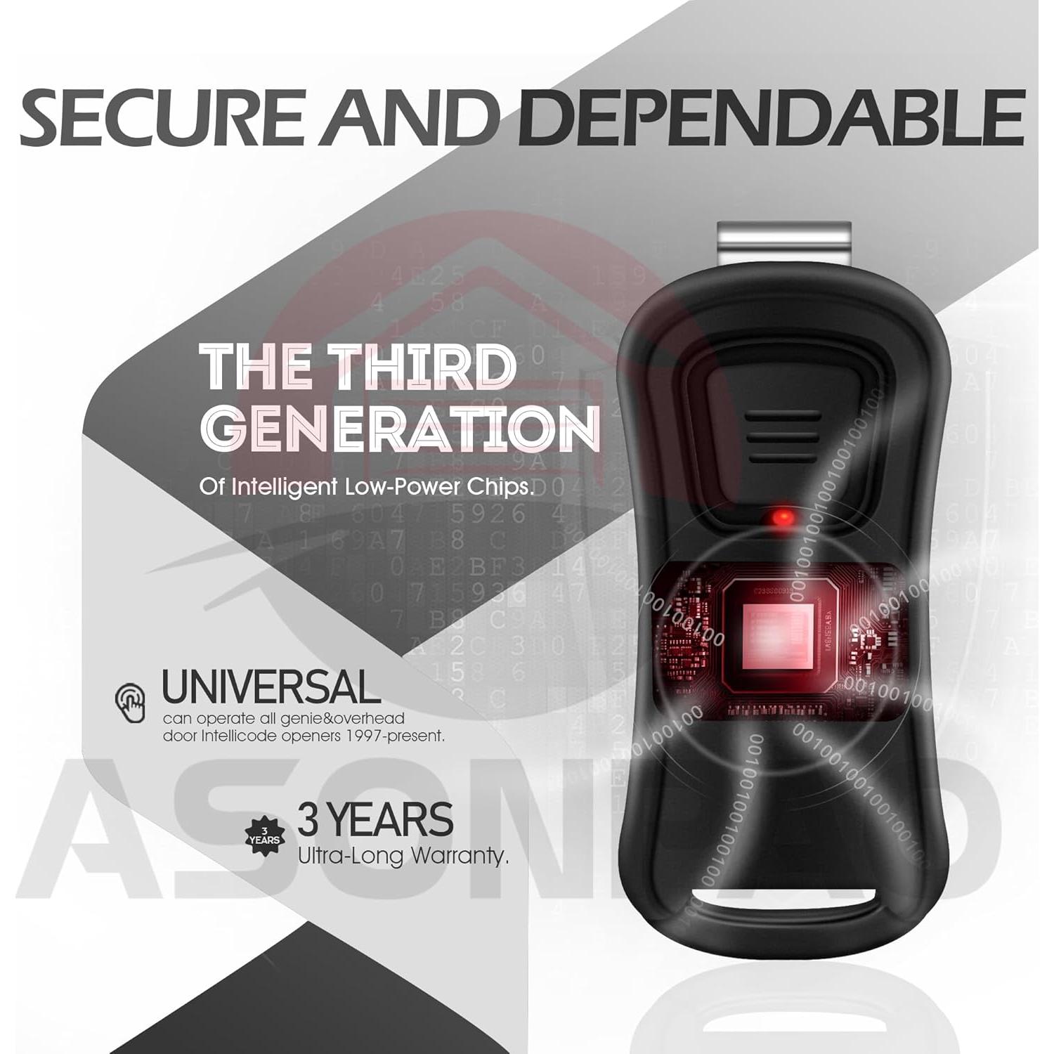 Control Remoto Genie G1T-BX/G1T-A para Puerta de Garaje