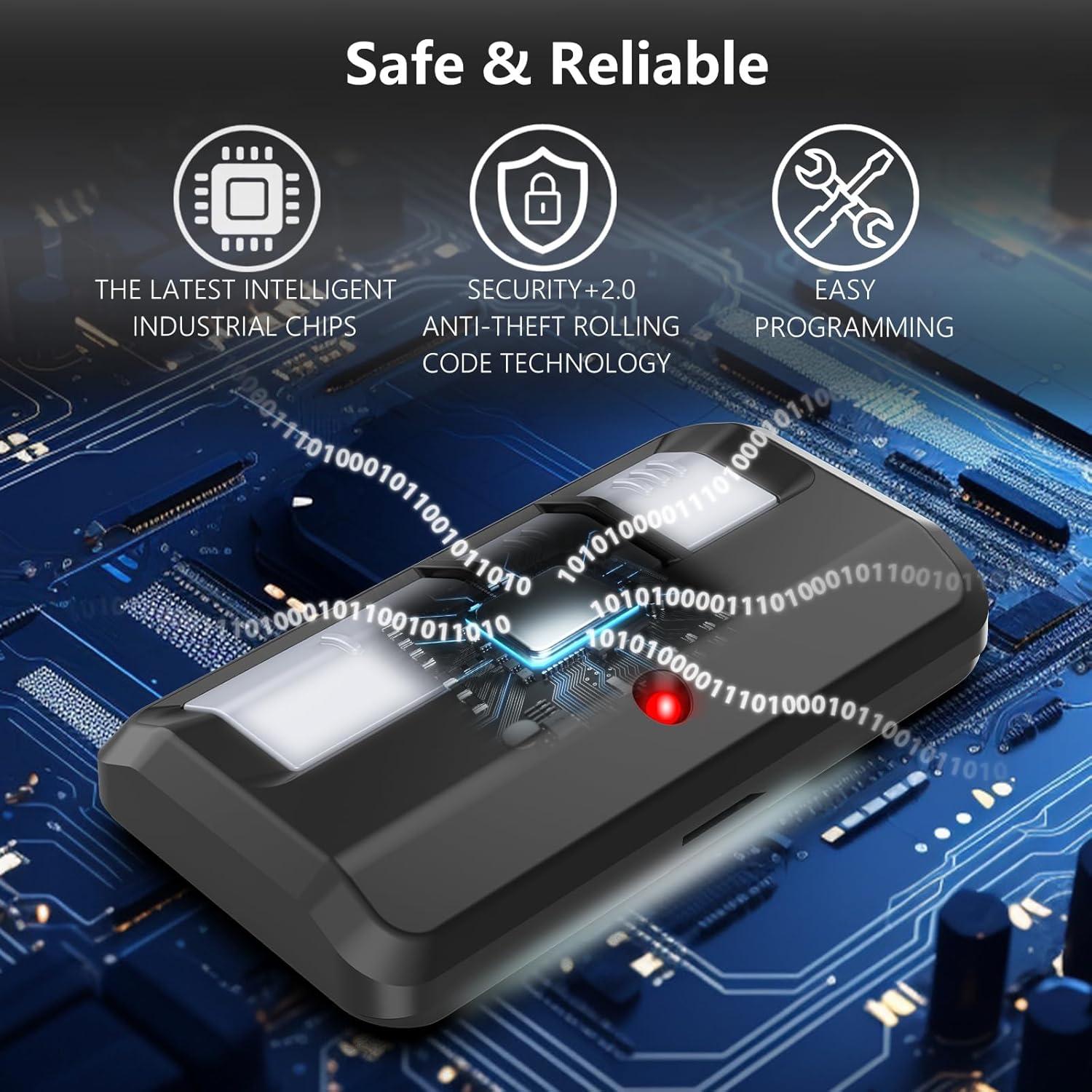 Control Remoto para Garaje Acvoce 3 Botones Compatible LiftMaster