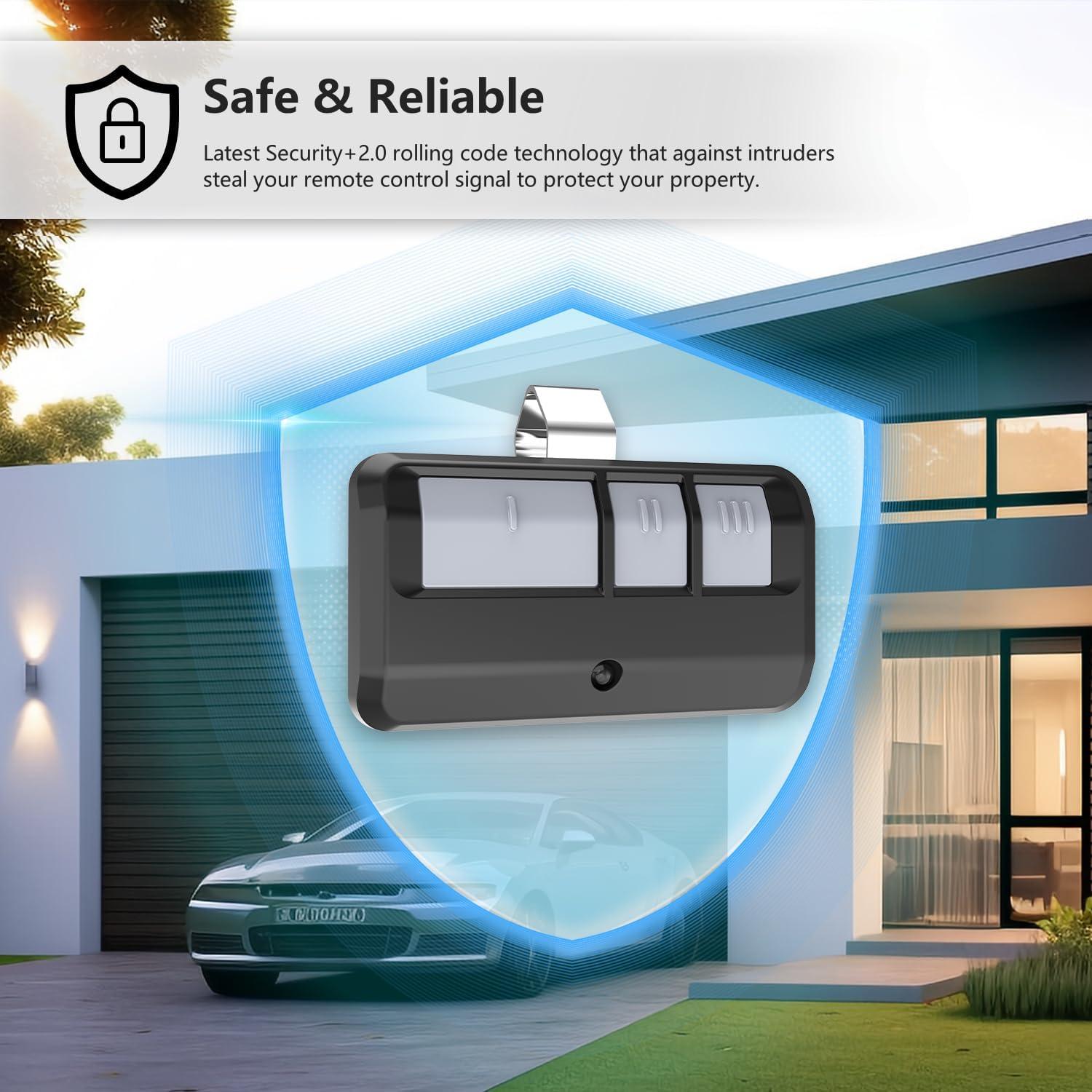 Control Remoto para Garaje Acvoce 3 Botones Compatible LiftMaster