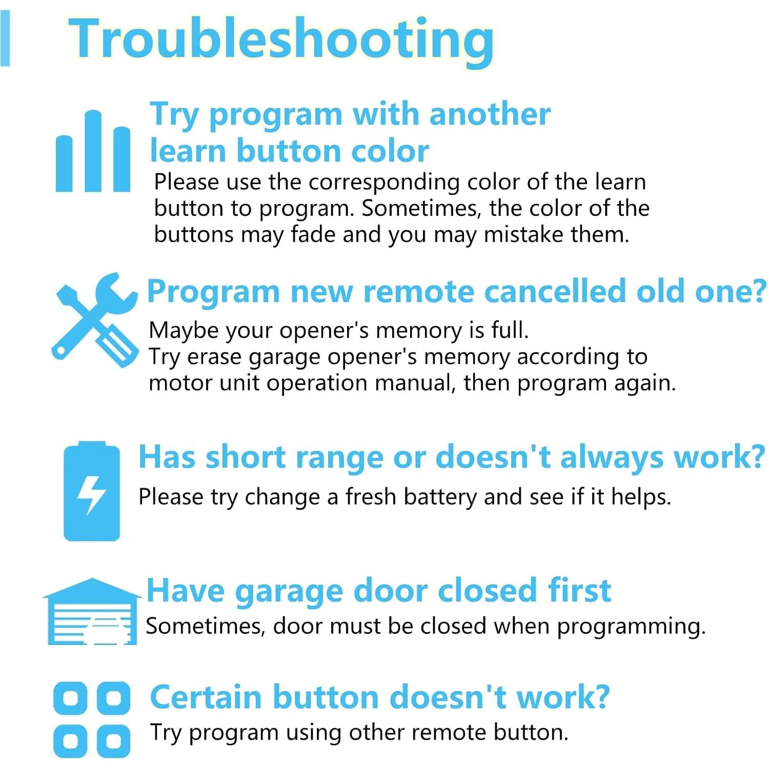 Control Remoto para Garaje Acvoce 3 Botones Compatible LiftMaster