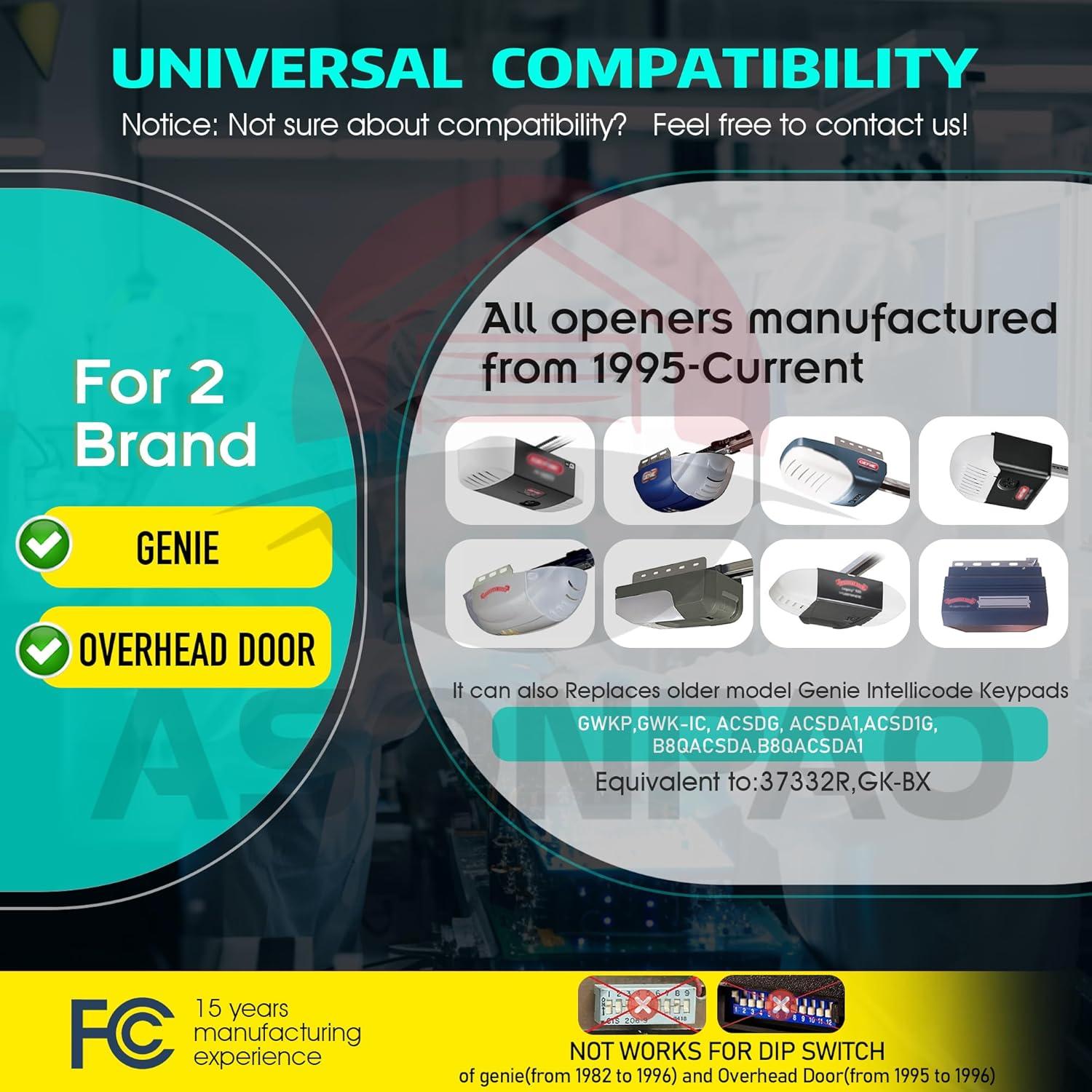 Teclado Inalámbrico Genie GK-R para Abridor de Garaje