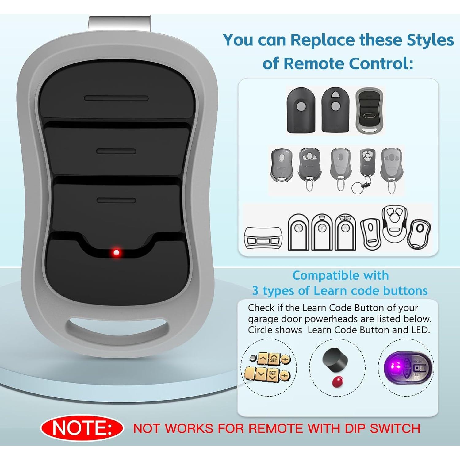 Control Remoto Genie para Puertas de Garaje, Paquete de 2