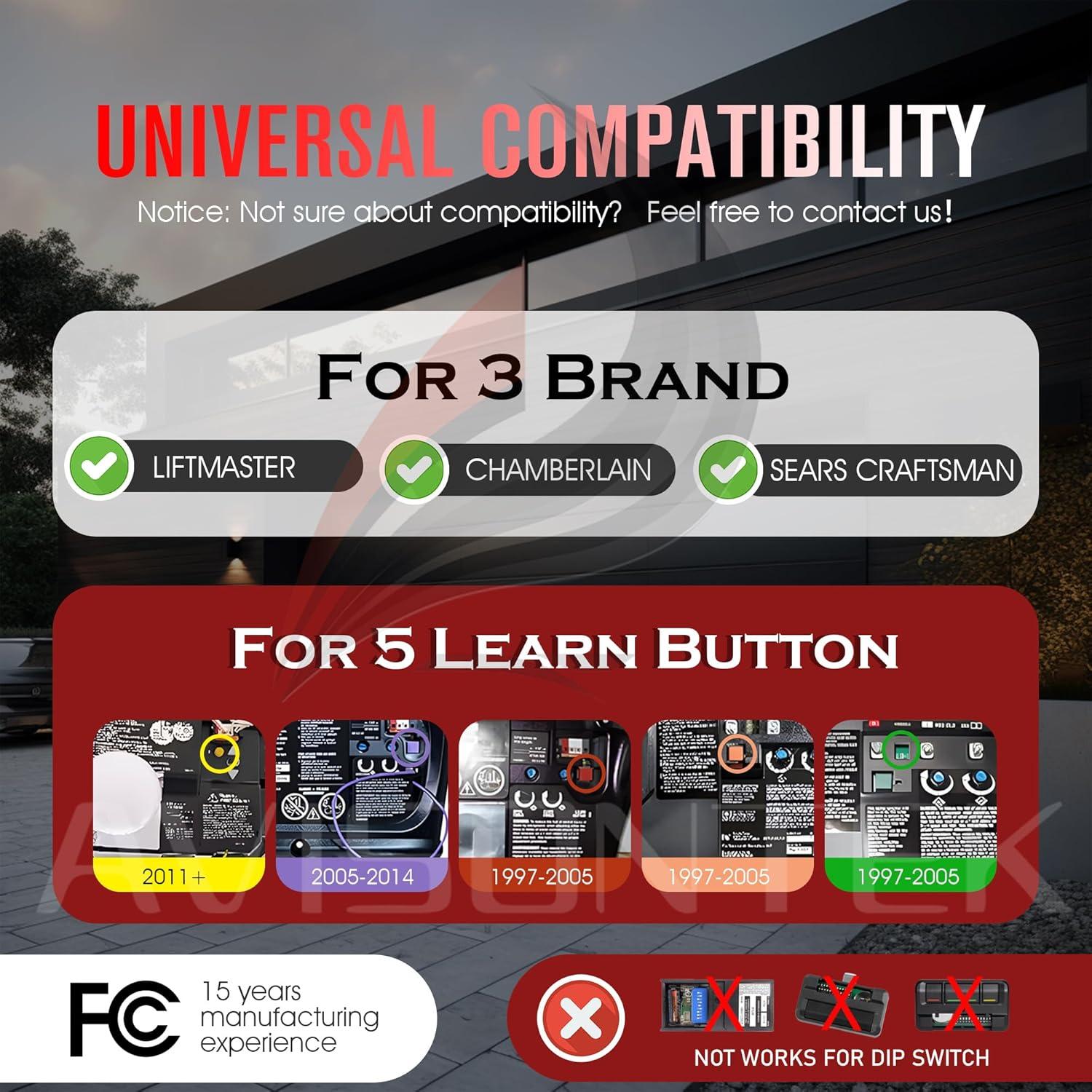 Control Remoto Universal Craftsman 139.30498 para Garaje